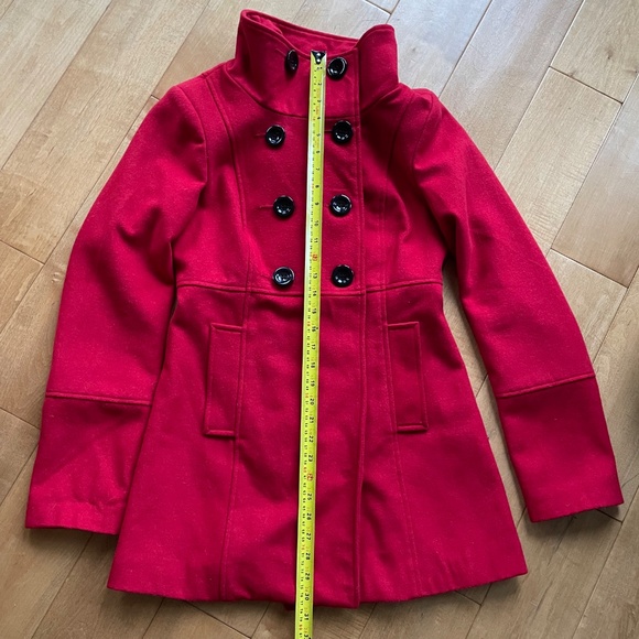 Dynamite Red Wool Pea Coat Size Small - Picture 3 of 13